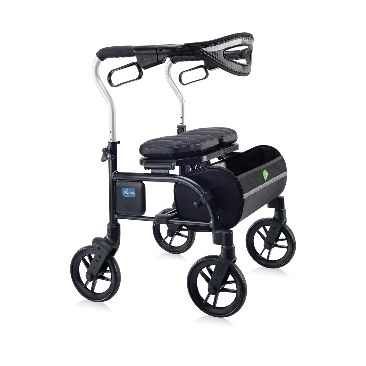 How do you adjust the handle height of Evolution Trillium rollator walker?