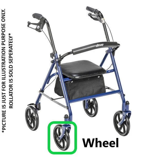 How do rollators and rolling walkers differ in the 4-wheel category?