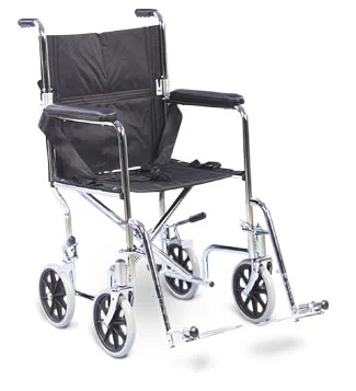 Are 19-inch transport chairs with foldable backs suitable for outdoor use?