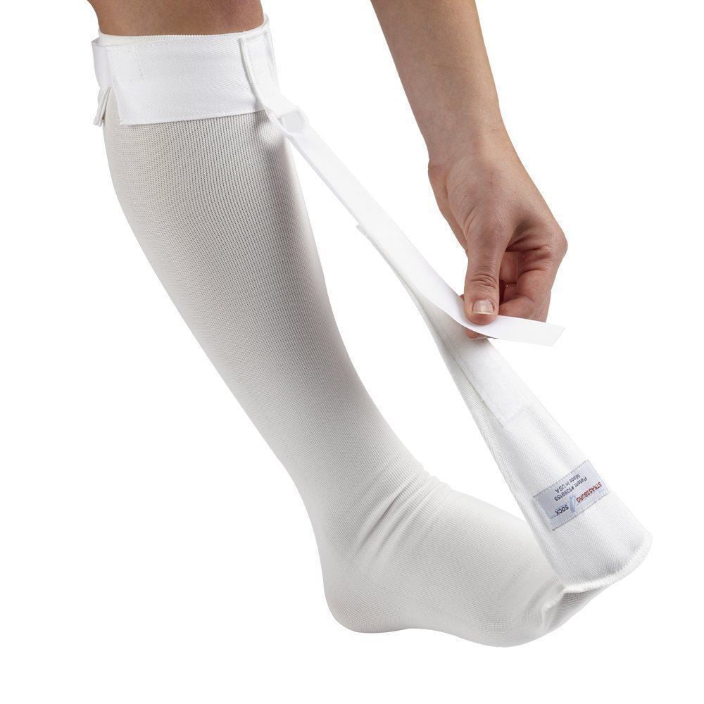 Can you provide the background of Strassburg Socks for foot pain?