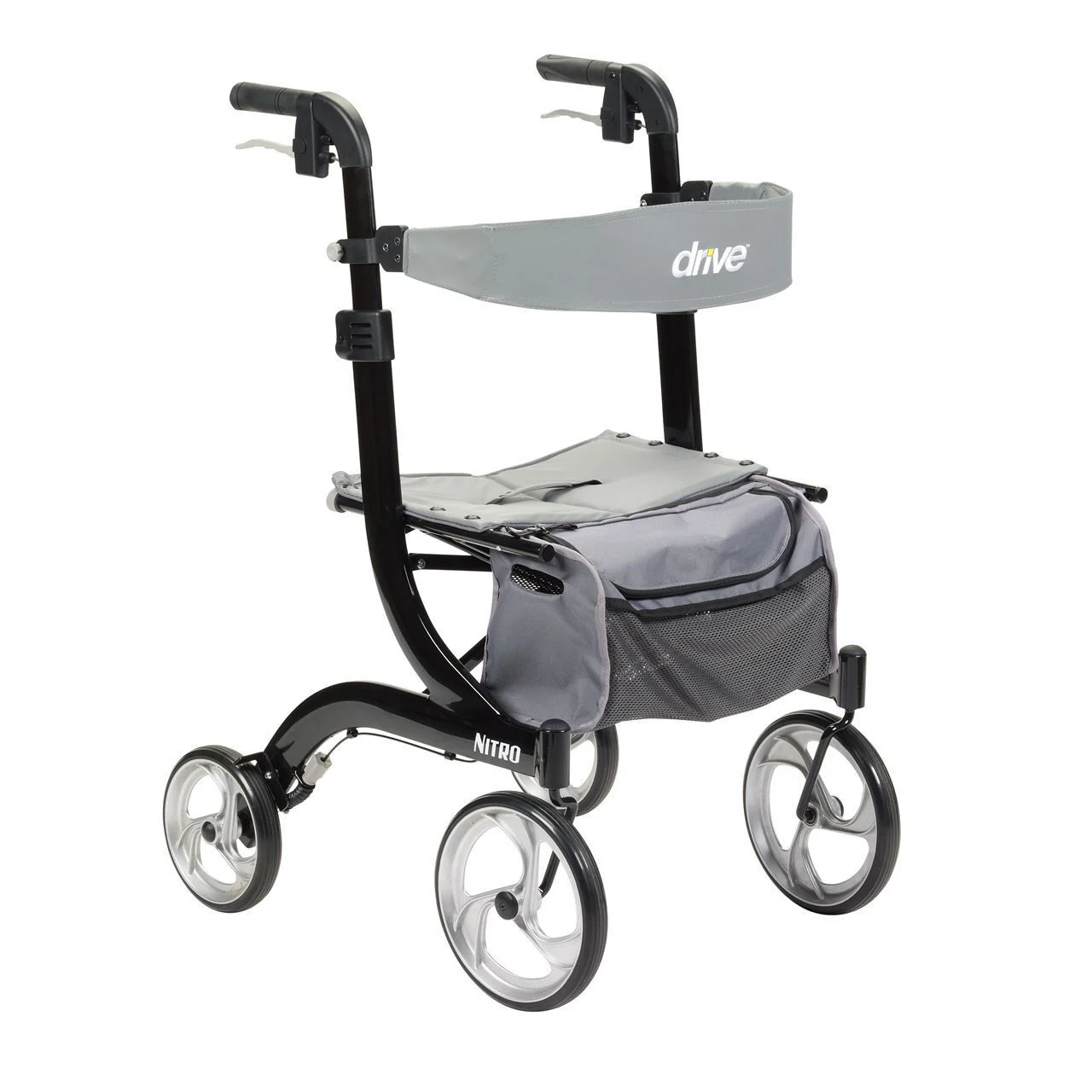 How can you modify the height on a Drive Nitro Euro Style 4 wheel Walker/Rollator?