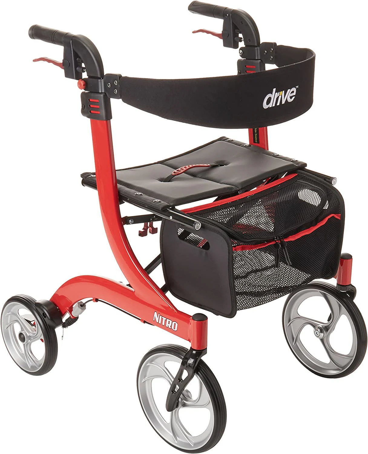 Drive Nitro Euro Style 4 wheel Rollator Walker Questions & Answers