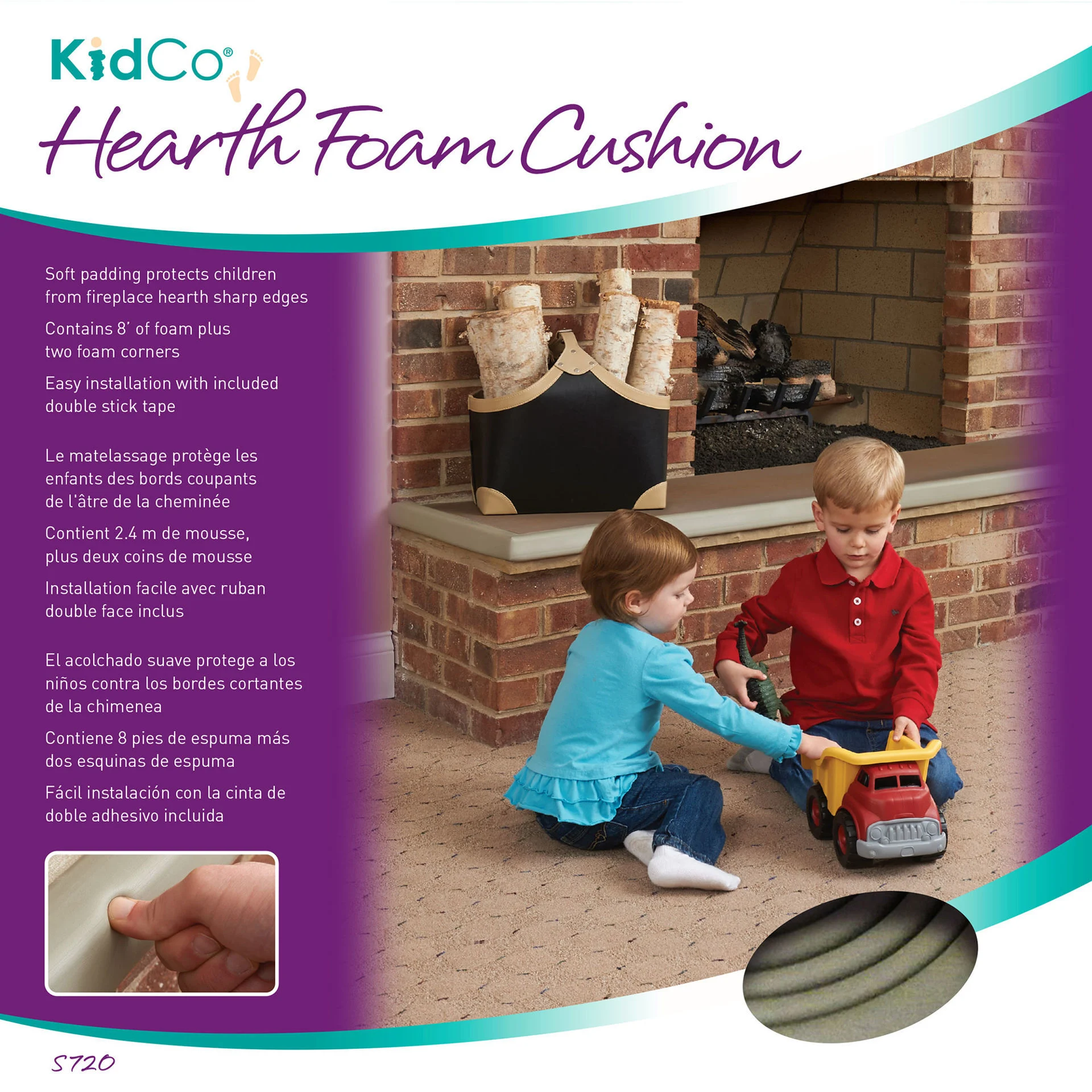 Could you tell me the color of the Kidco Hearth Foam Cushion?