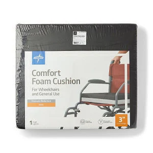 Could you provide the thickness of the Medline Foam Wheelchair Cushion?