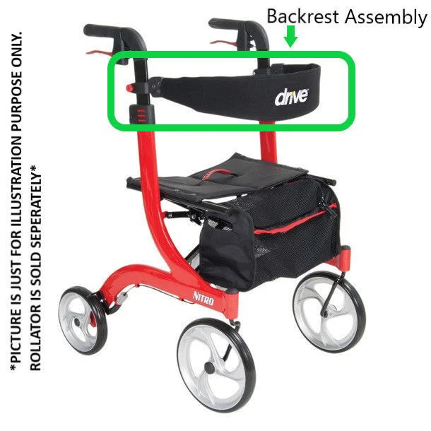 Can the backrest height be adjusted on the Nitro Rollator?