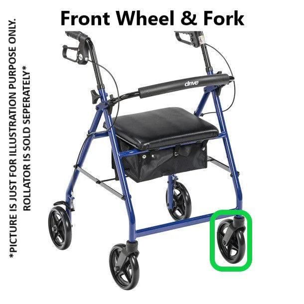 Front Wheel Fork for Aluminum Rollator, 7.5 Casters Questions & Answers