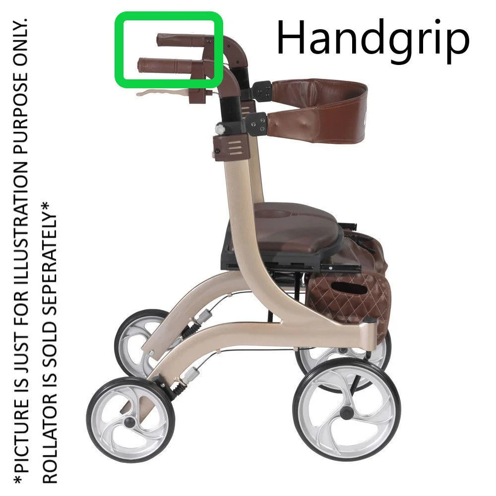 Could you describe the grip style provided by this rollator?