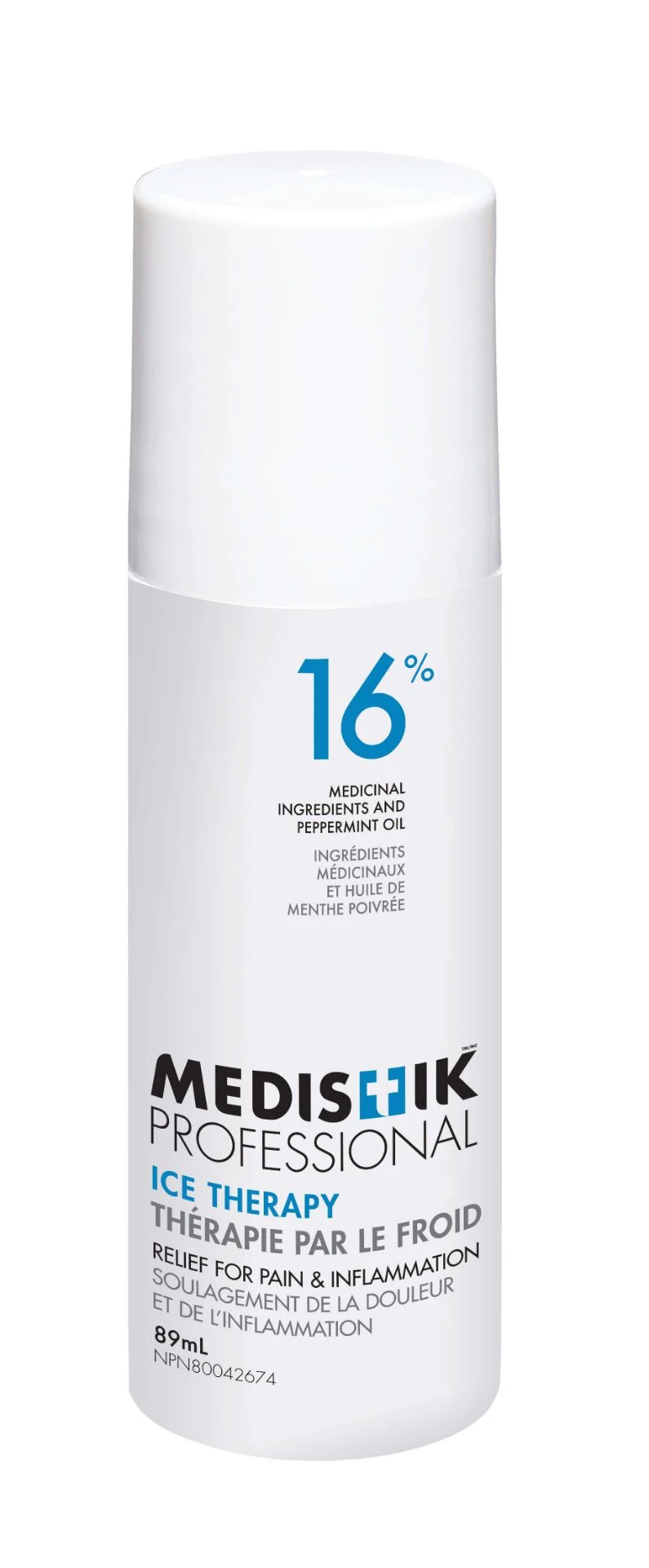 Could you tell me the volume of the Medistik Ice Roll-on 16?