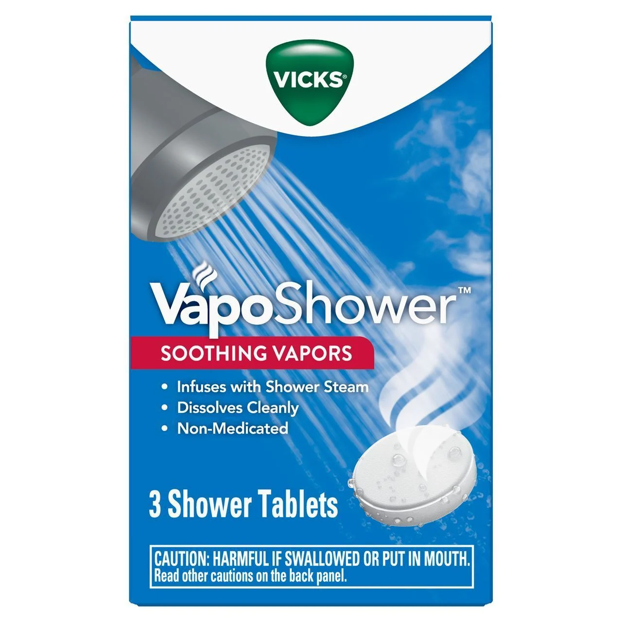 Does Vicks VapoShower contain any medicated ingredients?