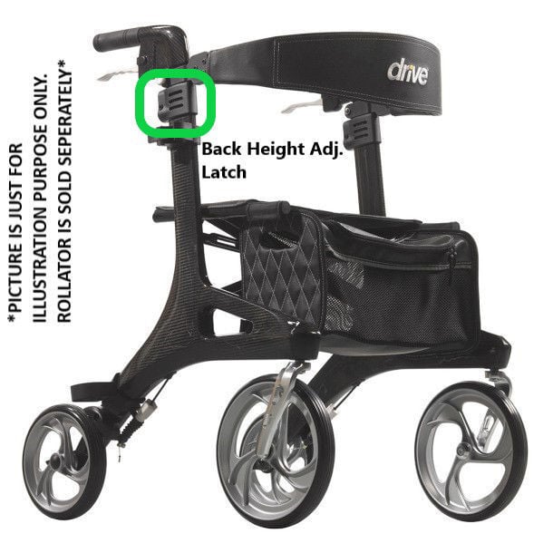 Back Height Adjustment Latch for Drive Nitro Carbon Fiber Rollator Questions & Answers