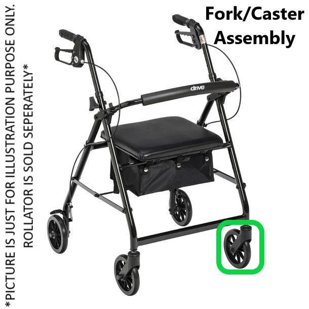 Front Fork And Caster Assembly For Aluminum Rollator 6 Casters Questions & Answers