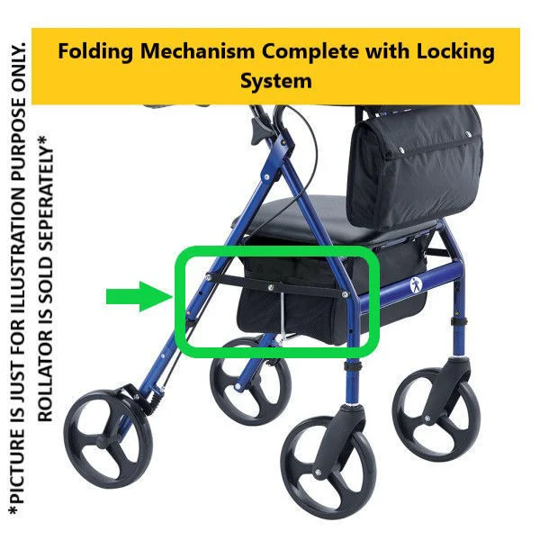 Does the folding system improve safety on the Hugo Elite walker?