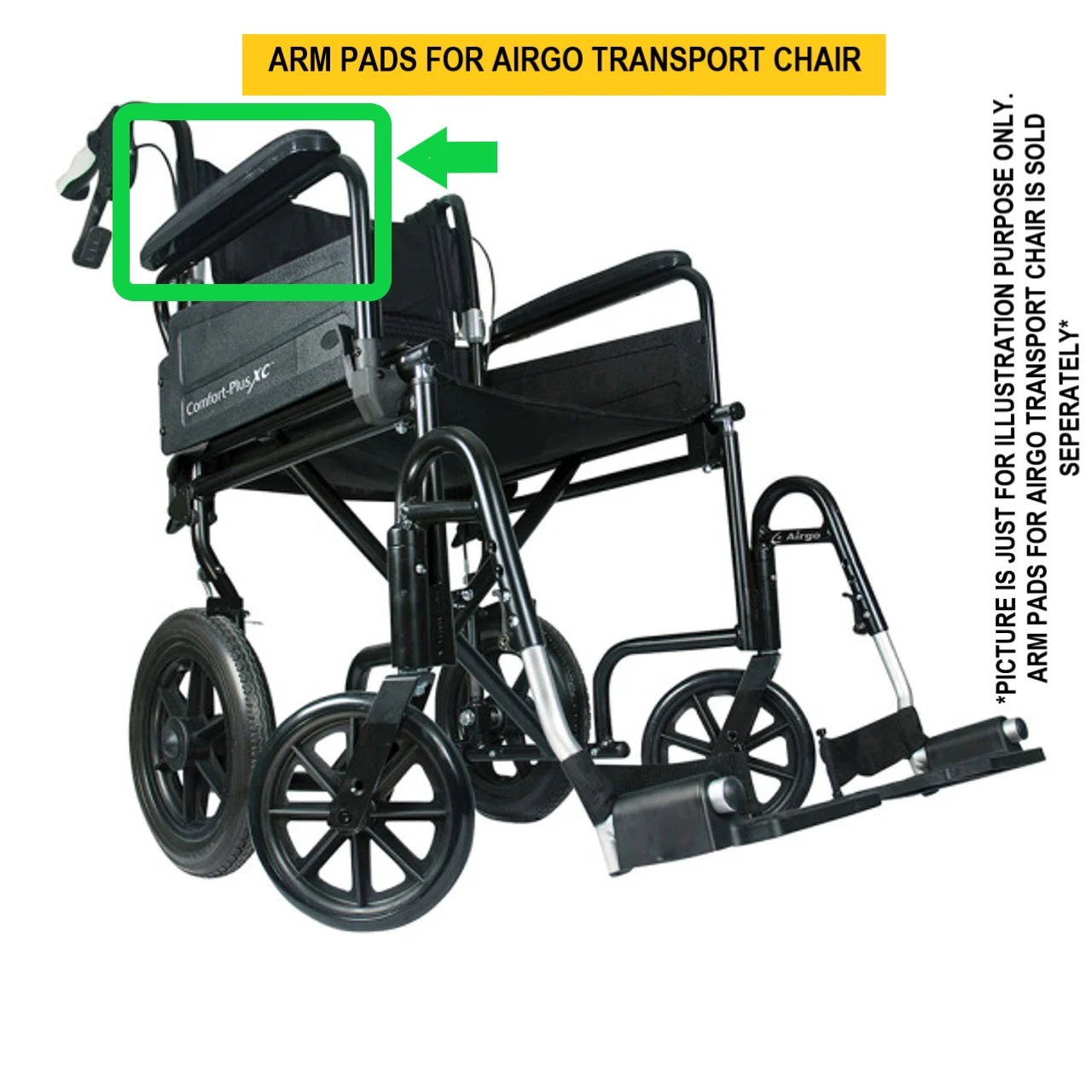 Are these arm pads tailored for a specific Airgo transport chair?