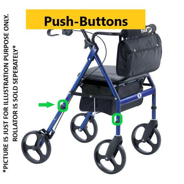 Push Buttons for Hugo Elite Rolling Walker Questions & Answers