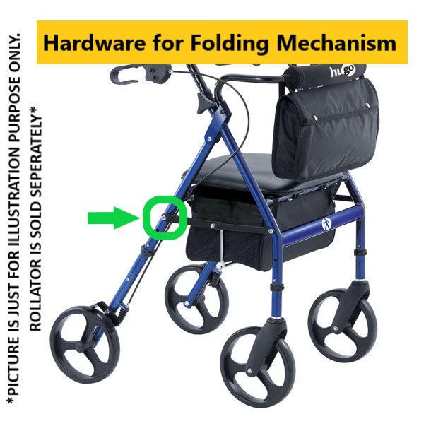 Folding Mechanism Hardware for Hugo Elite Rolling walker Questions & Answers